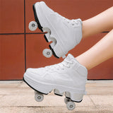 Boys And Girls Double Wheel Row Sneakers Can Be Put Away