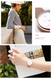 Women's Fashion Simple Geometric Quartz Watch Mesh Strap Watch