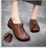 Women's Soft Soled Comfortable Flat Bottomed Leather Shoes