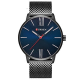 Men's Fashion Color Dial Stainless Steel Strap Wrist Quartz Watch