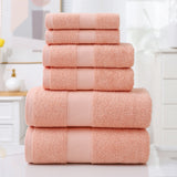 Cotton Absorbent Towel Bath Towel 6-Piece Set