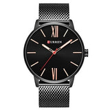 Men's Fashion Color Dial Stainless Steel Strap Wrist Quartz Watch