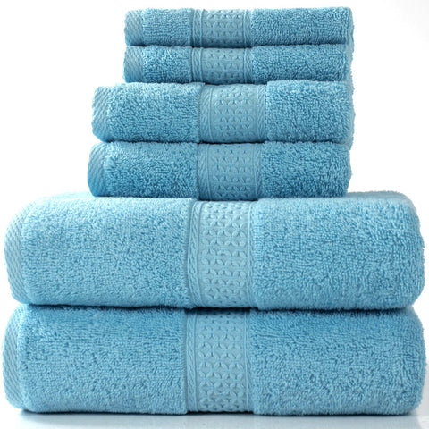 Cotton Absorbent Towel Bath Towel 6-Piece Set