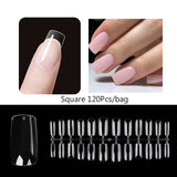 120pcs/bag Matte Press On Nail Tips Soft Full Cover False Nails Oval