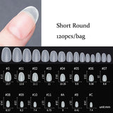 120pcs/bag Matte Press On Nail Tips Soft Full Cover False Nails Oval