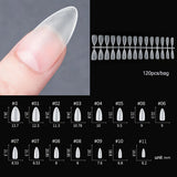 120pcs/bag Matte Press On Nail Tips Soft Full Cover False Nails Oval