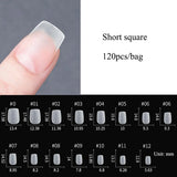 120pcs/bag Matte Press On Nail Tips Soft Full Cover False Nails Oval