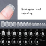 120pcs/bag Matte Press On Nail Tips Soft Full Cover False Nails Oval