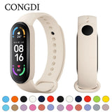 Strap for Xiaomi Mi Band 3 4 5 6 7 Sport Bracelet Silicone Wrist Strap