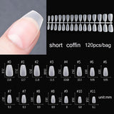 120pcs/bag Matte Press On Nail Tips Soft Full Cover False Nails Oval