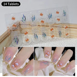 DIY Baking-free Nail Stickers Long-Lasting Solid Color Fresh Flowers