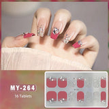 DIY Baking-free Nail Stickers Long-Lasting Solid Color Fresh Flowers