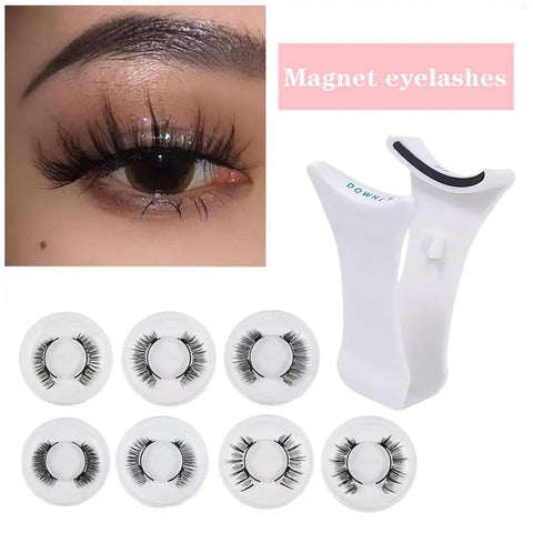 1pair Magnetic Eyelashes Handmade 3D Natural Magnetic False Eyelashes