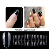 120pcs/bag Matte Press On Nail Tips Soft Full Cover False Nails Oval