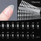 120pcs/bag Matte Press On Nail Tips Soft Full Cover False Nails Oval