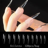 120pcs/bag Matte Press On Nail Tips Soft Full Cover False Nails Oval