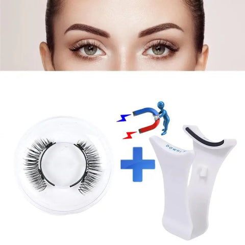 1pair Magnetic Eyelashes Handmade 3D Natural Magnetic False Eyelashes