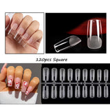 120pcs/bag Matte Press On Nail Tips Soft Full Cover False Nails Oval