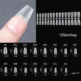 120pcs/bag Matte Press On Nail Tips Soft Full Cover False Nails Oval