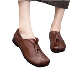 Women's Soft Soled Comfortable Flat Bottomed Leather Shoes