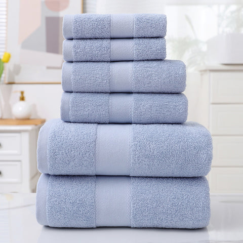 Cotton Absorbent Towel Bath Towel 6-Piece Set